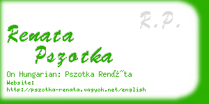 renata pszotka business card